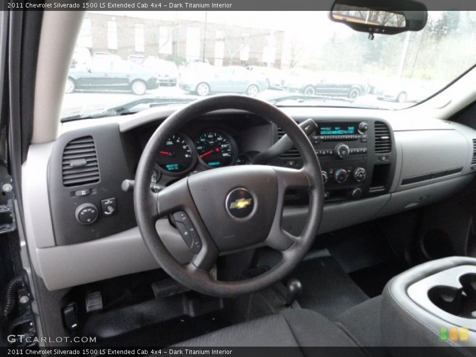 Dark Titanium Interior Dashboard for the 2011 Chevrolet Silverado 1500 LS Extended Cab 4x4 #59798624