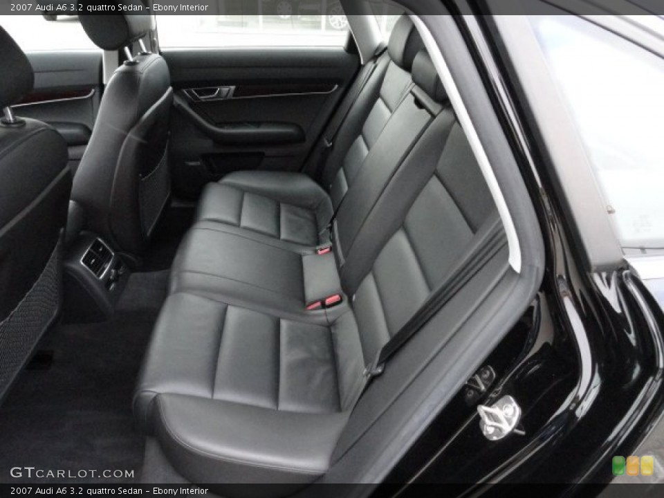 Ebony Interior Rear Seat for the 2007 Audi A6 3.2 quattro Sedan #59798838