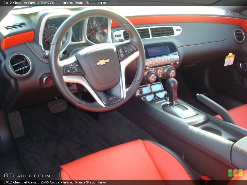Inferno Orange/Black Interior Prime Interior for the 2012 Chevrolet Camaro SS/RS Coupe #59800377