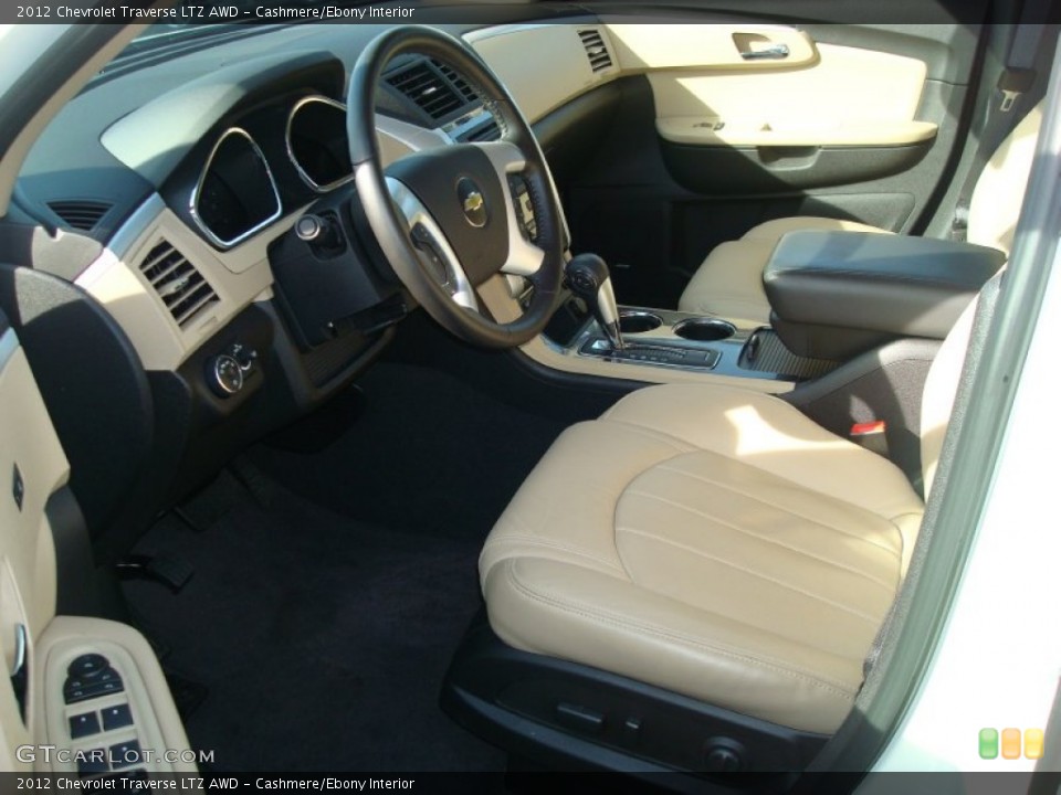 Cashmere/Ebony Interior Photo for the 2012 Chevrolet Traverse LTZ AWD #59800395