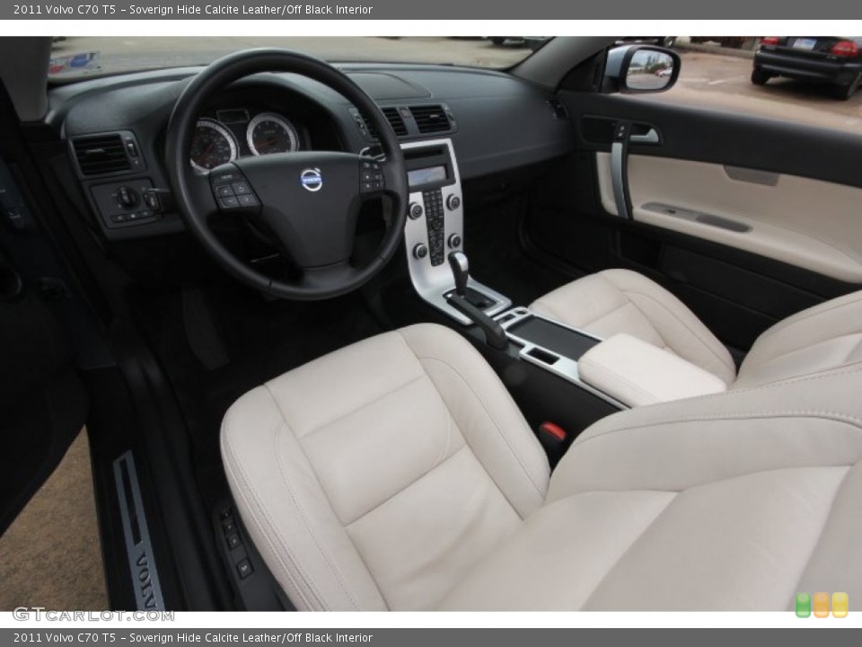 Soverign Hide Calcite Leather/Off Black 2011 Volvo C70 Interiors