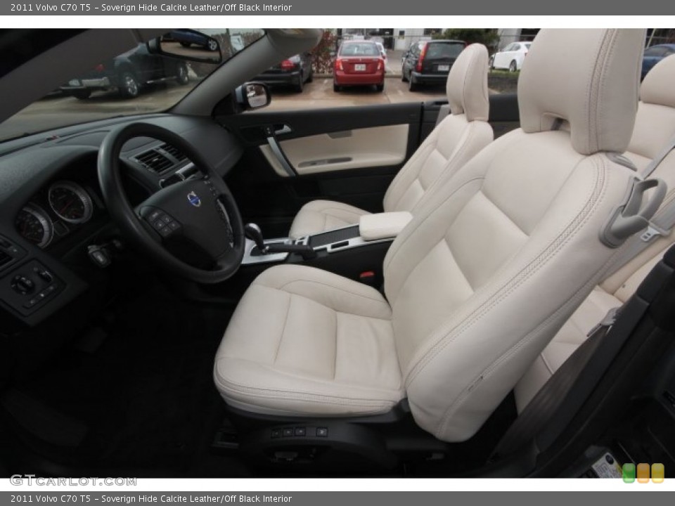 Soverign Hide Calcite Leather/Off Black Interior Front Seat for the 2011 Volvo C70 T5 #59802096