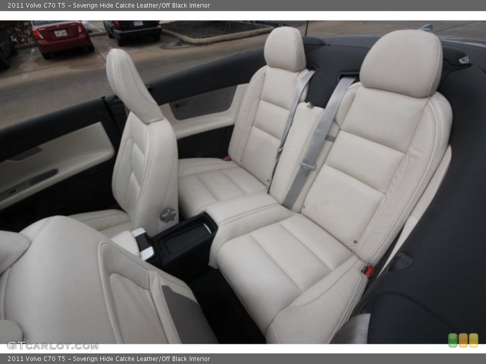 Soverign Hide Calcite Leather/Off Black Interior Rear Seat for the 2011 Volvo C70 T5 #59802102
