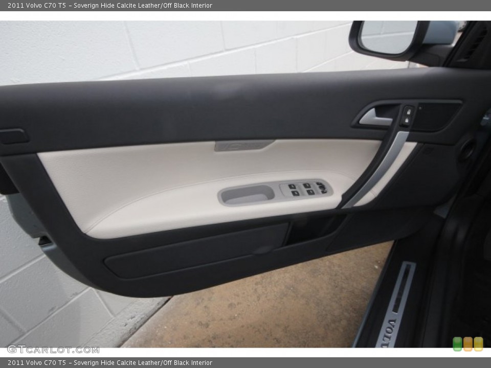 Soverign Hide Calcite Leather/Off Black Interior Door Panel for the 2011 Volvo C70 T5 #59802120