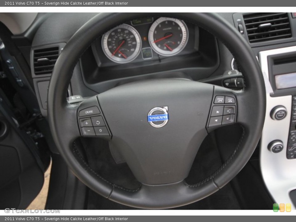 Soverign Hide Calcite Leather/Off Black Interior Steering Wheel for the 2011 Volvo C70 T5 #59802196