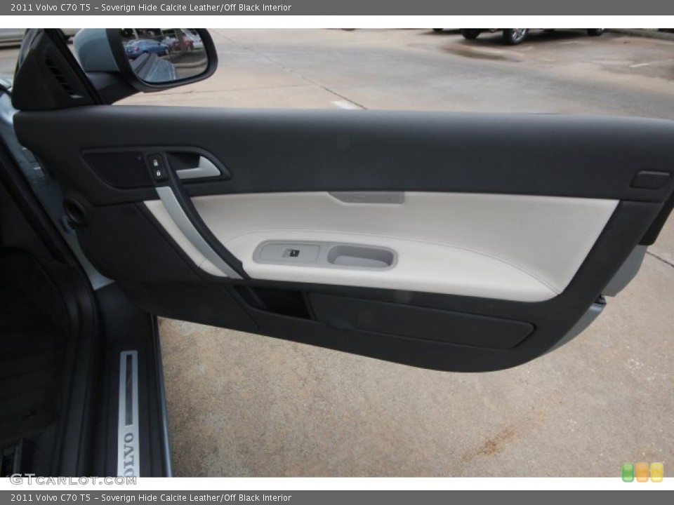 Soverign Hide Calcite Leather/Off Black Interior Door Panel for the 2011 Volvo C70 T5 #59802213