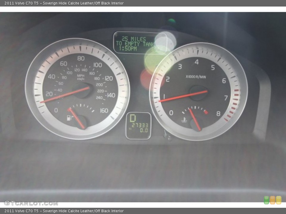Soverign Hide Calcite Leather/Off Black Interior Gauges for the 2011 Volvo C70 T5 #59802312