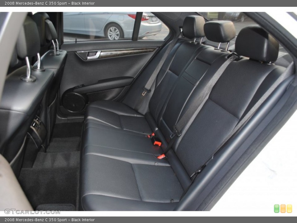 Black Interior Rear Seat for the 2008 Mercedes-Benz C 350 Sport #59802657