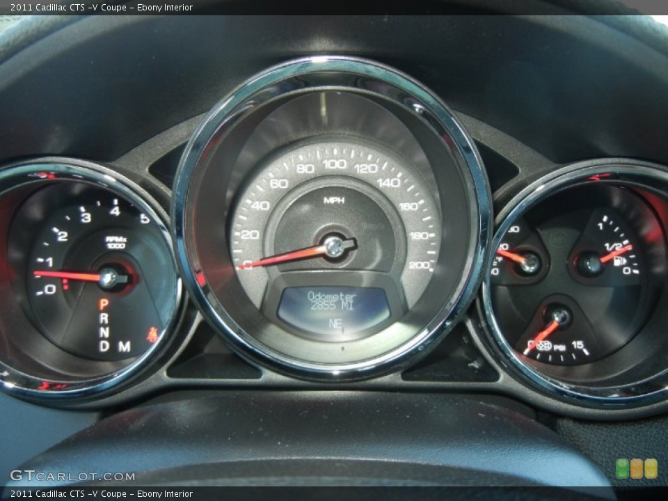 Ebony Interior Gauges for the 2011 Cadillac CTS -V Coupe #59803095