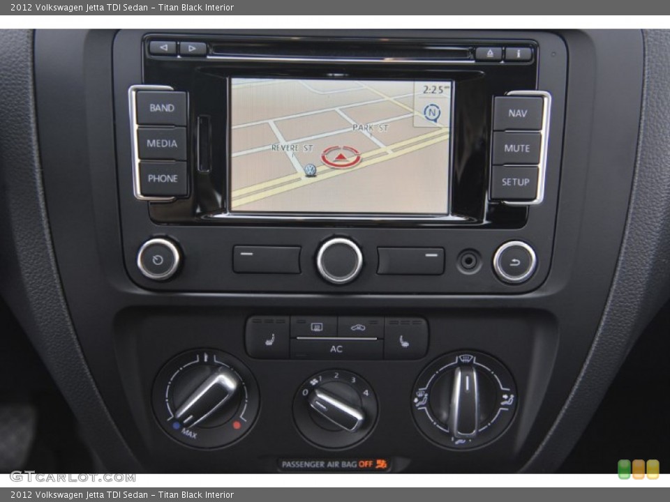 Titan Black Interior Navigation for the 2012 Volkswagen Jetta TDI Sedan #59804244