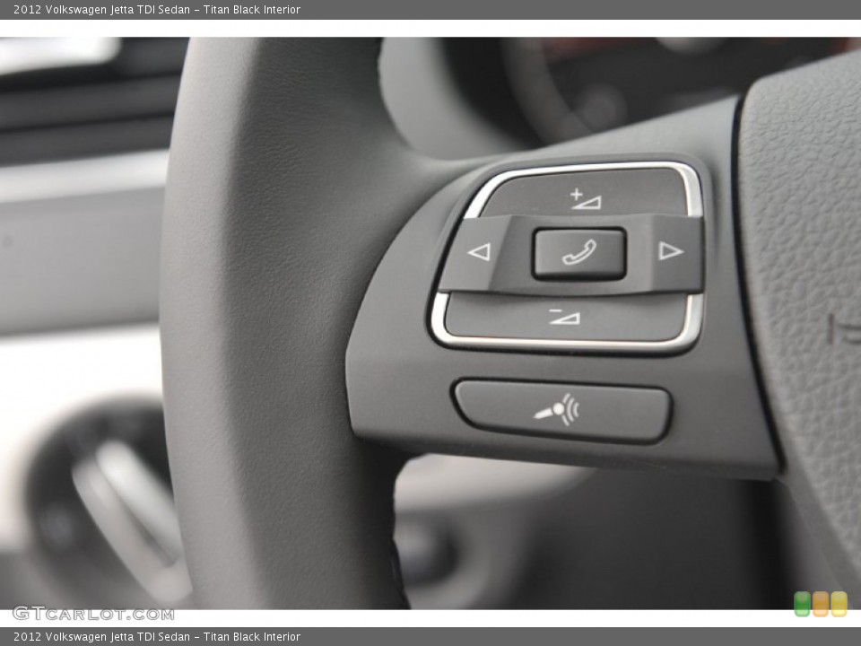Titan Black Interior Controls for the 2012 Volkswagen Jetta TDI Sedan #59804259