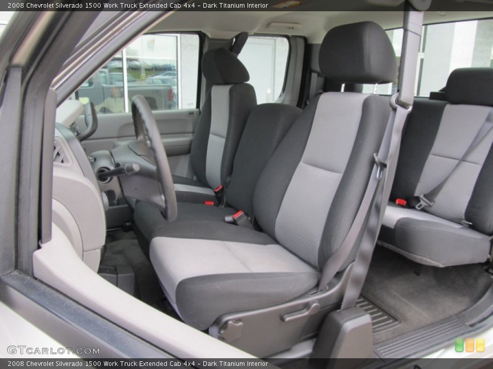 Dark Titanium Interior Front Seat for the 2008 Chevrolet Silverado 1500 Work Truck Extended Cab 4x4 #59804698