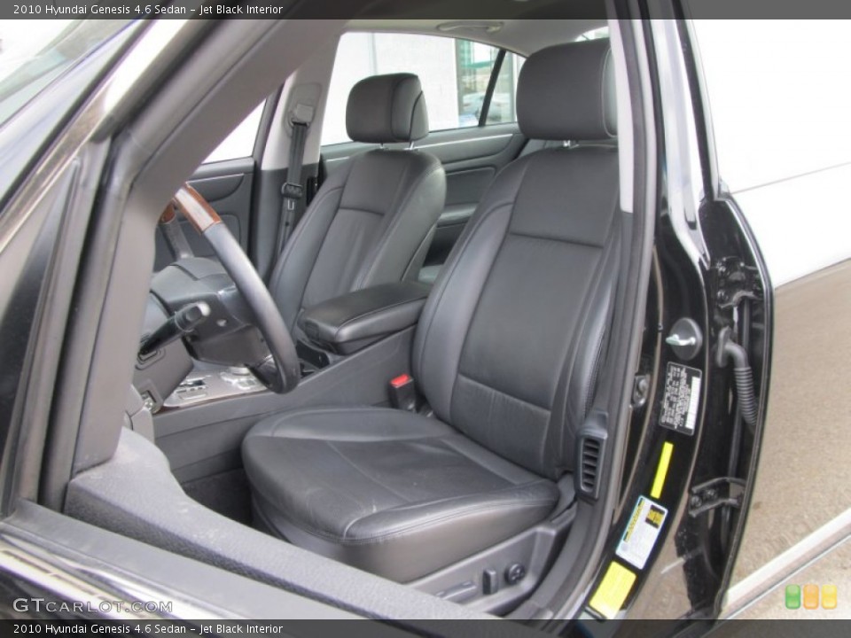 Jet Black Interior Front Seat for the 2010 Hyundai Genesis 4.6 Sedan #59805183