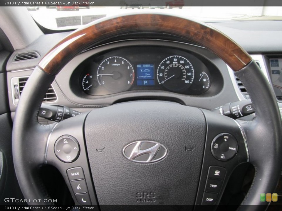 Jet Black Interior Steering Wheel for the 2010 Hyundai Genesis 4.6 Sedan #59805237