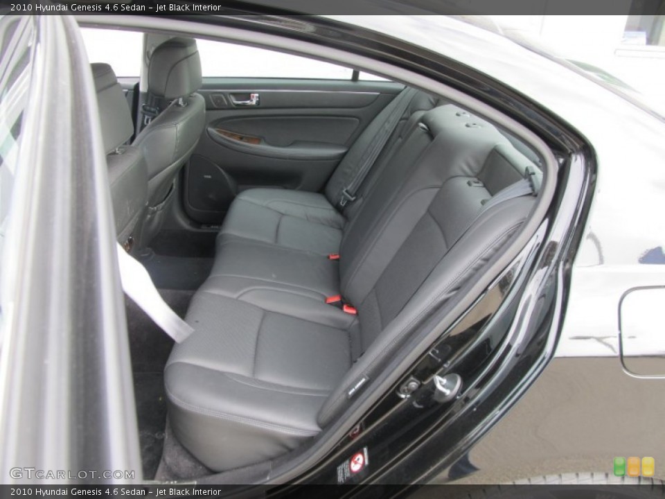 Jet Black Interior Rear Seat for the 2010 Hyundai Genesis 4.6 Sedan #59805267