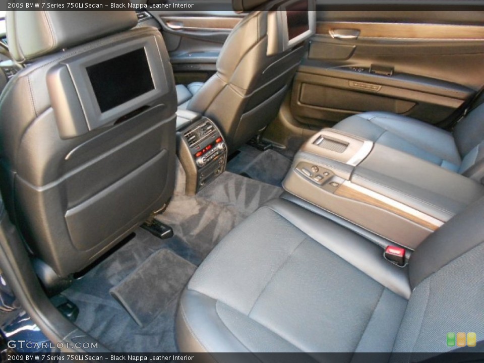 Black Nappa Leather Interior Photo for the 2009 BMW 7 Series 750Li Sedan #59808375