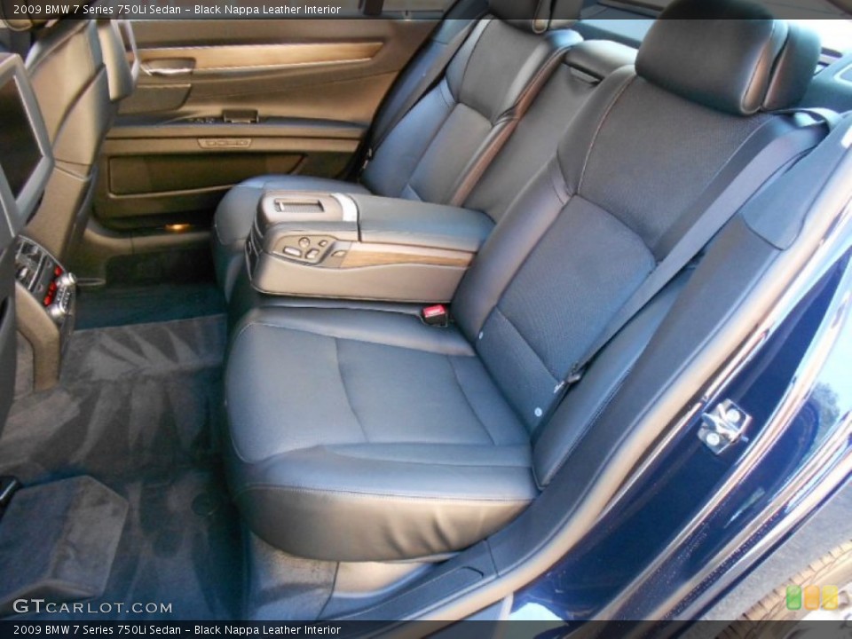 Black Nappa Leather Interior Rear Seat for the 2009 BMW 7 Series 750Li Sedan #59808390