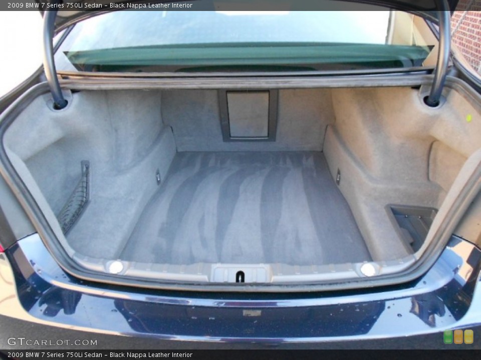Black Nappa Leather Interior Trunk for the 2009 BMW 7 Series 750Li Sedan #59808405