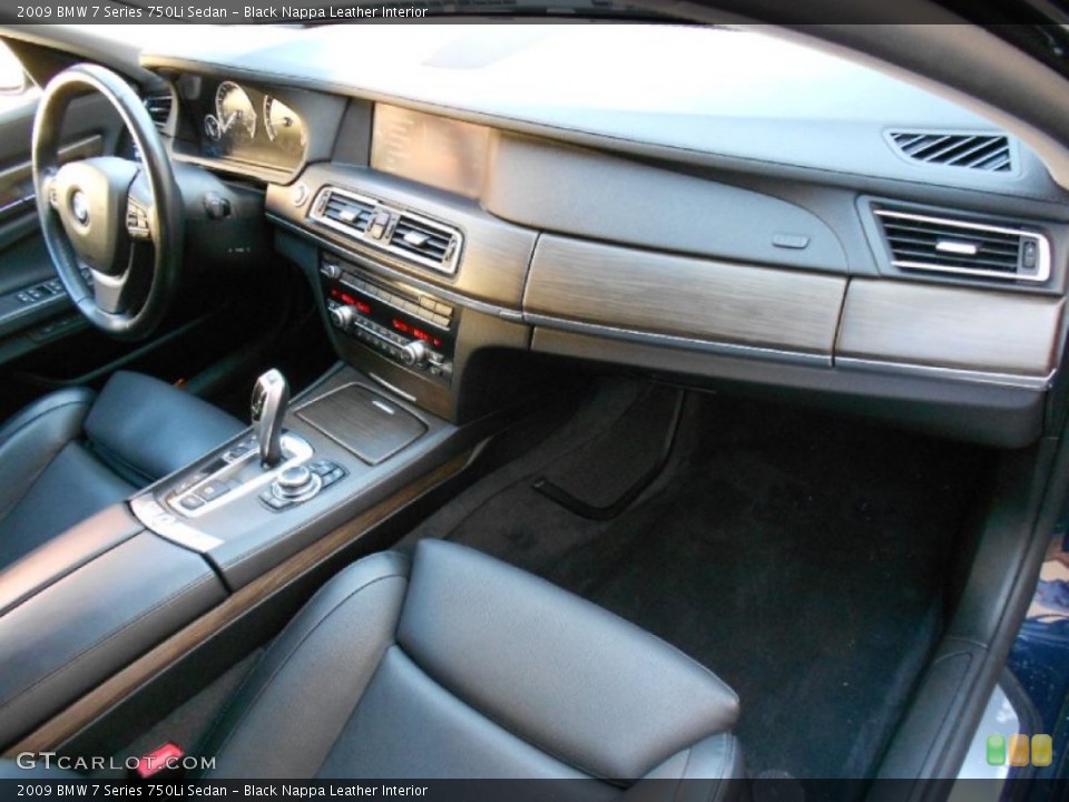 Black Nappa Leather Interior Dashboard for the 2009 BMW 7 Series 750Li Sedan #59808427