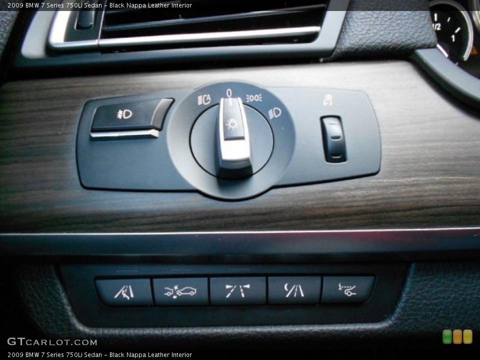 Black Nappa Leather Interior Controls for the 2009 BMW 7 Series 750Li Sedan #59808489