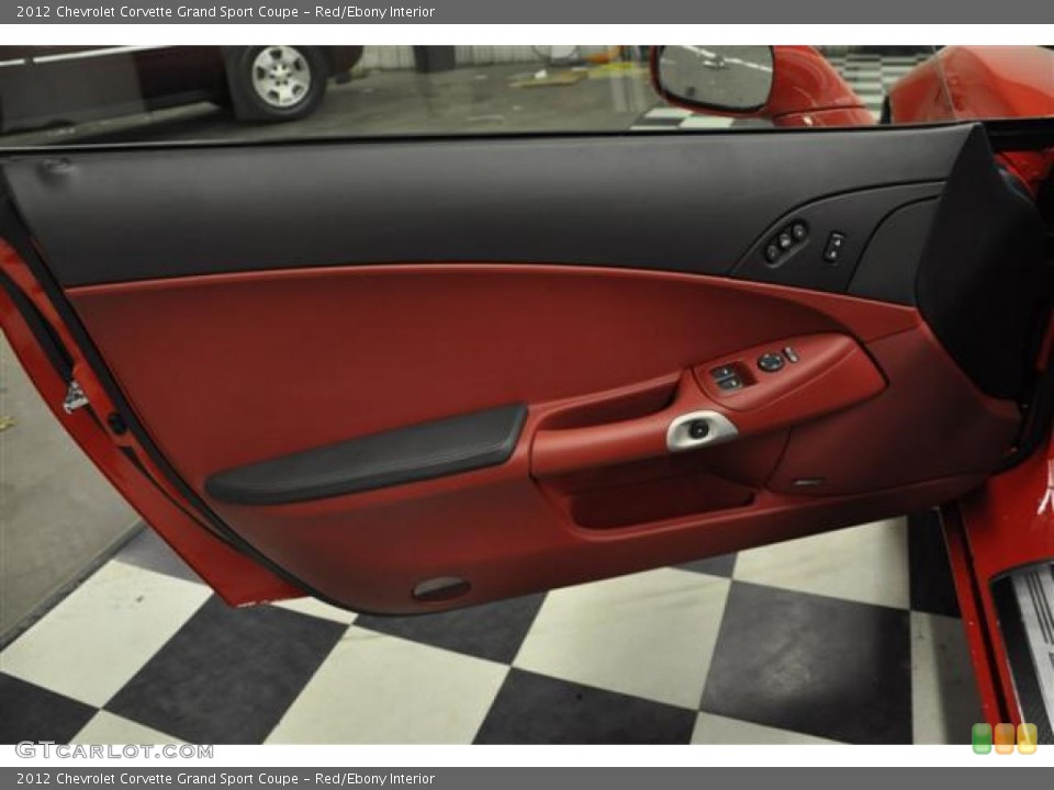 Red/Ebony Interior Door Panel for the 2012 Chevrolet Corvette Grand Sport Coupe #59815344