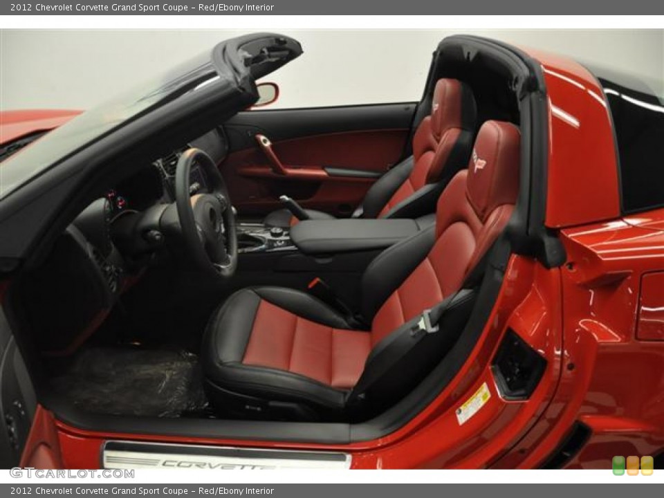 Red/Ebony Interior Front Seat for the 2012 Chevrolet Corvette Grand Sport Coupe #59815367