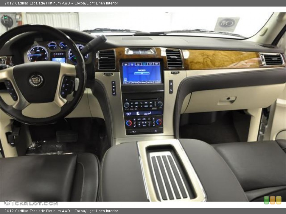 Cocoa/Light Linen Interior Dashboard for the 2012 Cadillac Escalade Platinum AWD #59815592