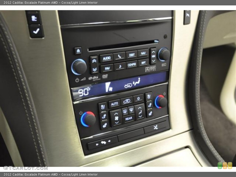 Cocoa/Light Linen Interior Controls for the 2012 Cadillac Escalade Platinum AWD #59815652