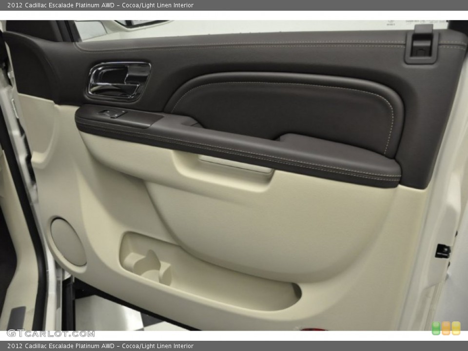 Cocoa/Light Linen Interior Door Panel for the 2012 Cadillac Escalade Platinum AWD #59815703