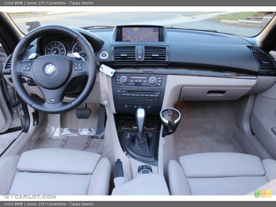 Taupe Interior Dashboard for the 2009 BMW 1 Series 135i Convertible #59817518