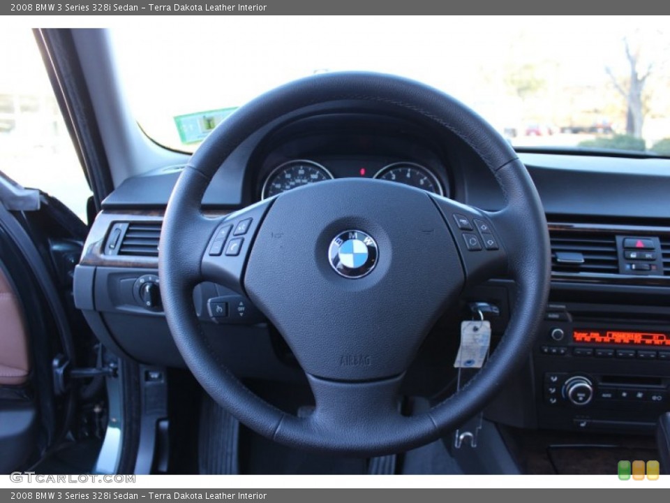 Terra Dakota Leather Interior Steering Wheel for the 2008 BMW 3 Series 328i Sedan #59818088