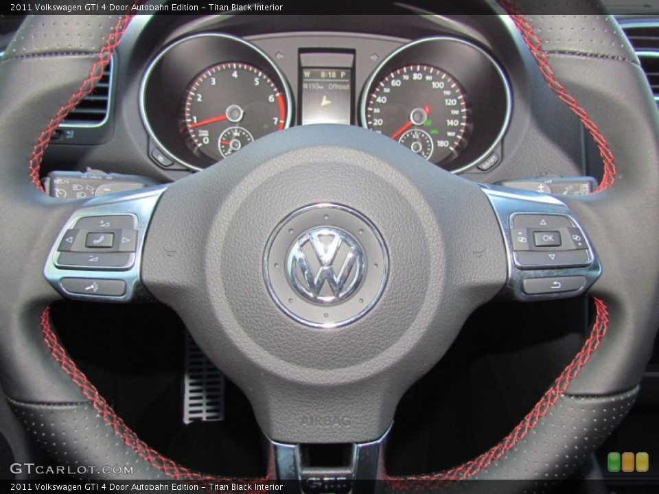 Titan Black Interior Steering Wheel for the 2011 Volkswagen GTI 4 Door Autobahn Edition #59818679