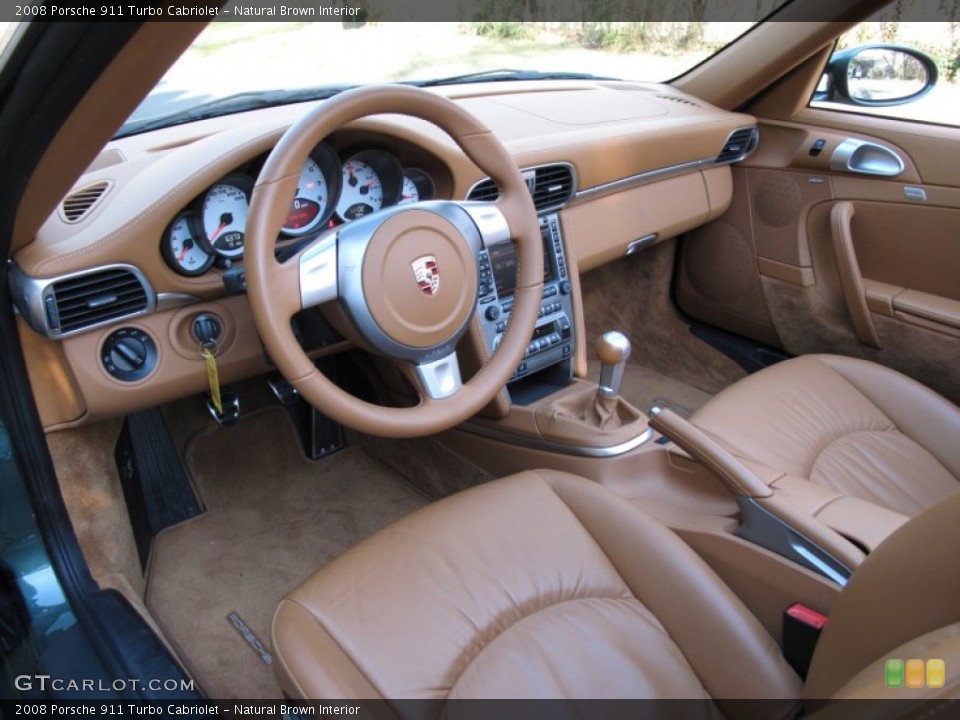 Natural Brown Interior Prime Interior for the 2008 Porsche 911 Turbo Cabriolet #59819543