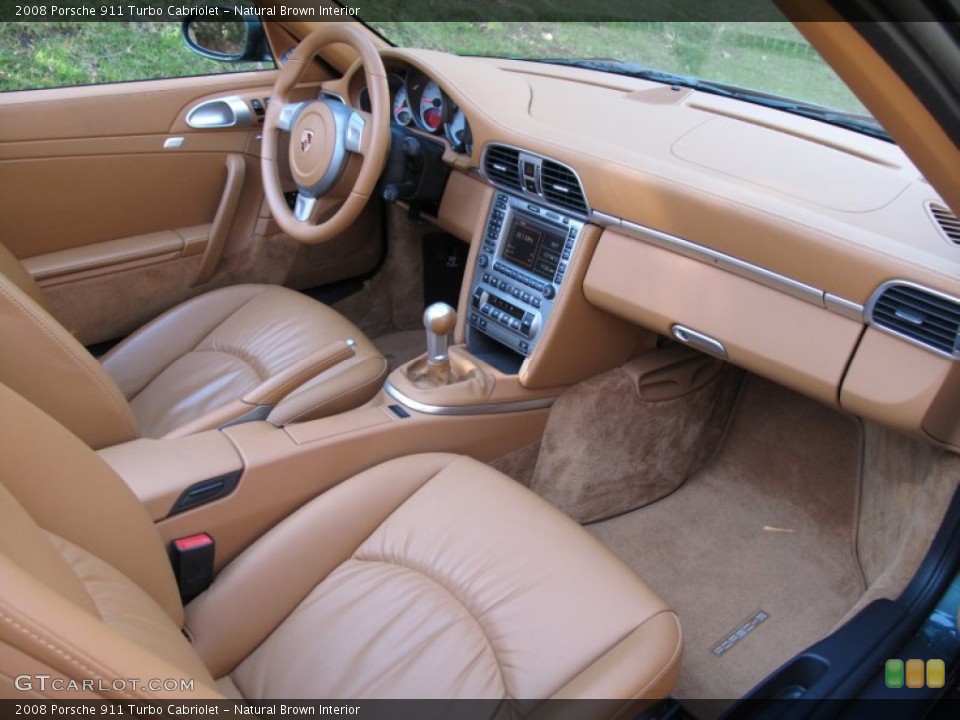 Natural Brown Interior Dashboard for the 2008 Porsche 911 Turbo Cabriolet #59819561