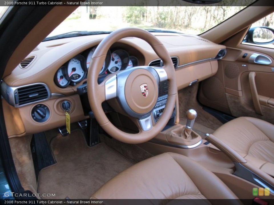 Natural Brown Interior Dashboard for the 2008 Porsche 911 Turbo Cabriolet #59819595
