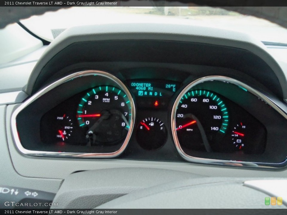 Dark Gray/Light Gray Interior Gauges for the 2011 Chevrolet Traverse LT AWD #59819771