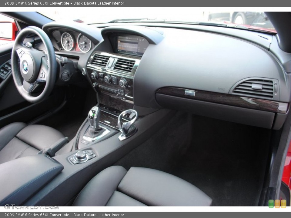 Black Dakota Leather Interior Dashboard for the 2009 BMW 6 Series 650i Convertible #59821019