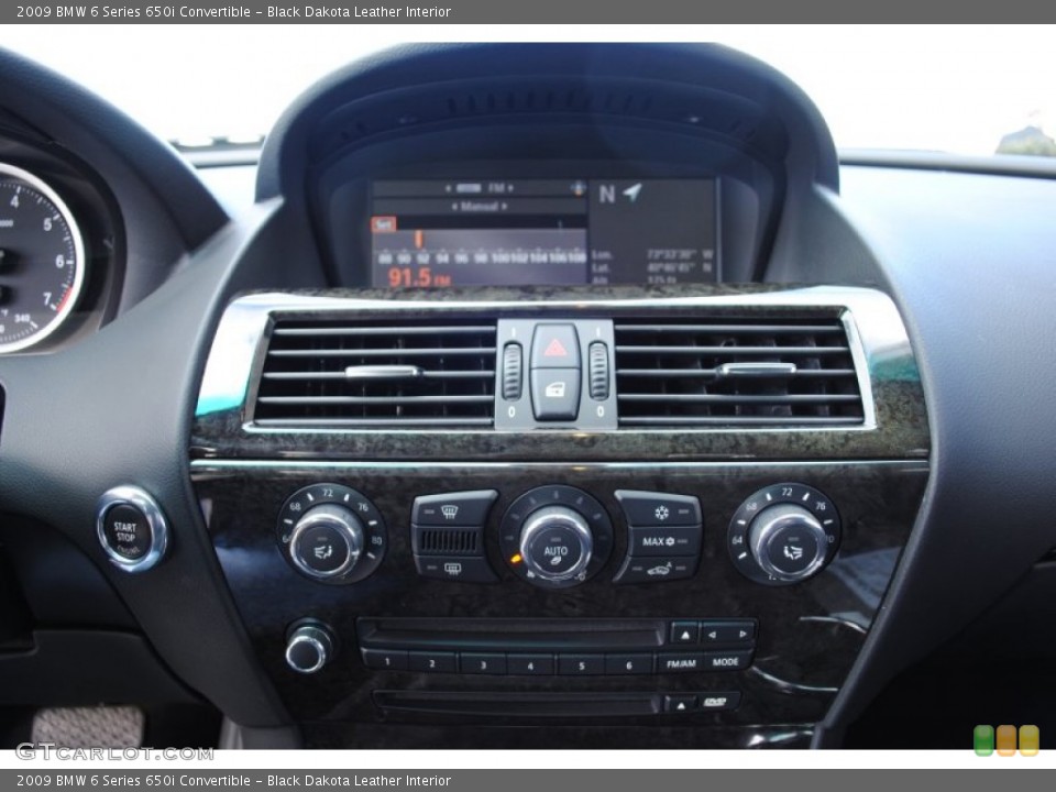 Black Dakota Leather Interior Controls for the 2009 BMW 6 Series 650i Convertible #59821055