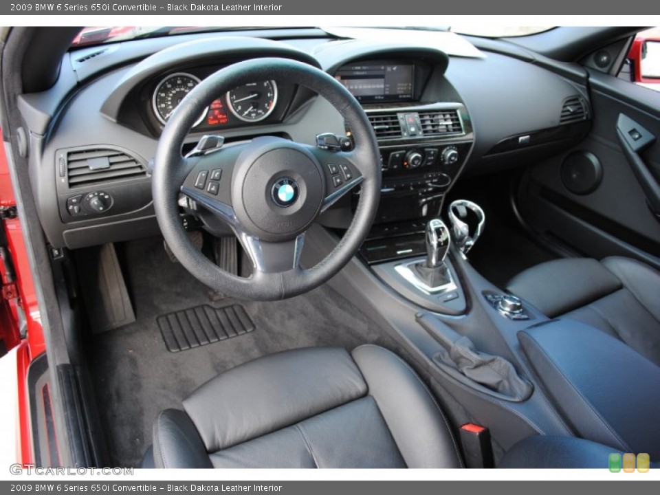 Black Dakota Leather Interior Dashboard for the 2009 BMW 6 Series 650i Convertible #59821079