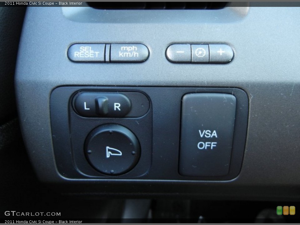 Black Interior Controls for the 2011 Honda Civic Si Coupe #59822576