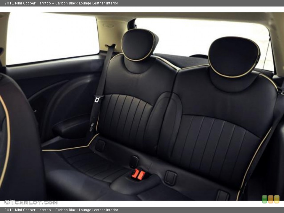 Carbon Black Lounge Leather Interior Rear Seat for the 2011 Mini Cooper Hardtop #59823179