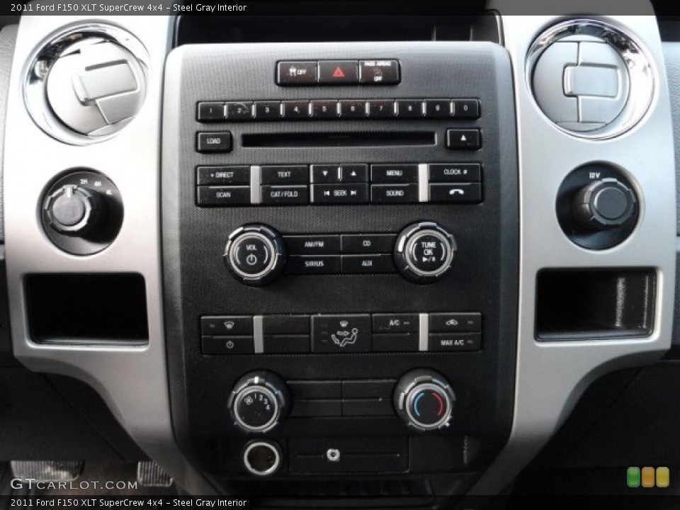 Steel Gray Interior Controls for the 2011 Ford F150 XLT SuperCrew 4x4 #59823407