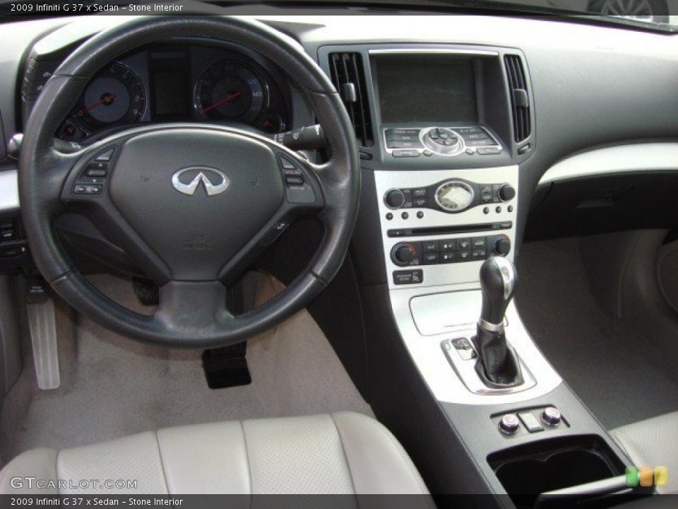 Stone Interior Dashboard for the 2009 Infiniti G 37 x Sedan #59827190