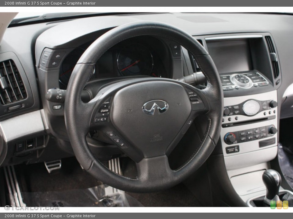 Graphite Interior Steering Wheel for the 2008 Infiniti G 37 S Sport Coupe #59827319