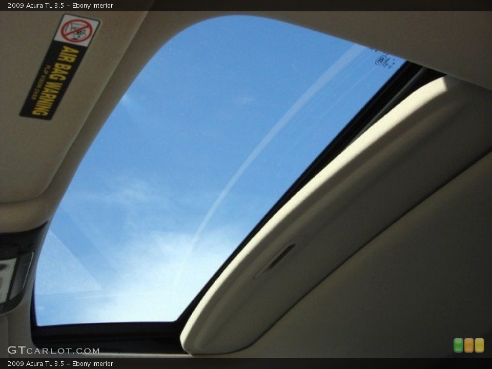 Ebony Interior Sunroof for the 2009 Acura TL 3.5 #59827448