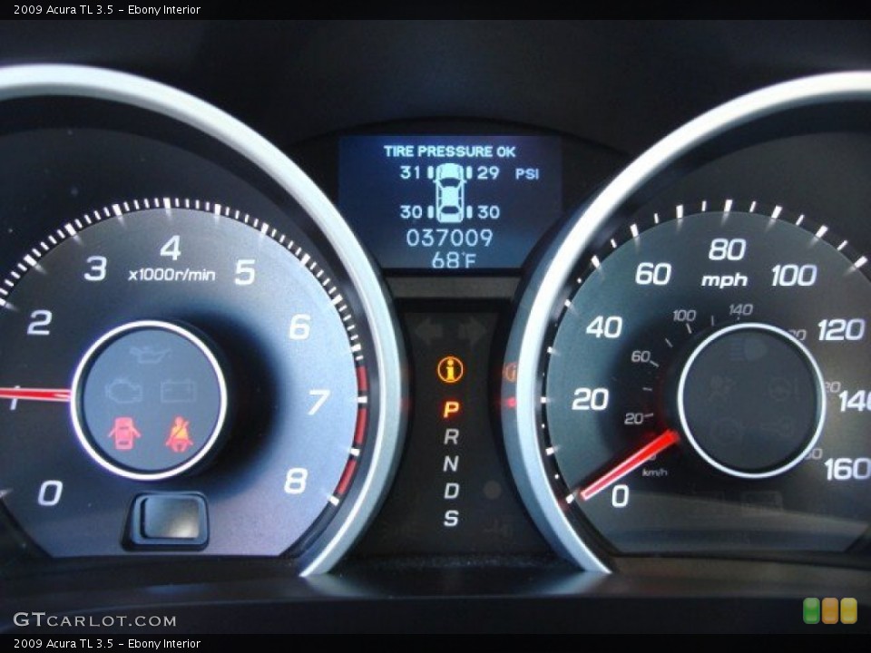 Ebony Interior Gauges for the 2009 Acura TL 3.5 #59827466