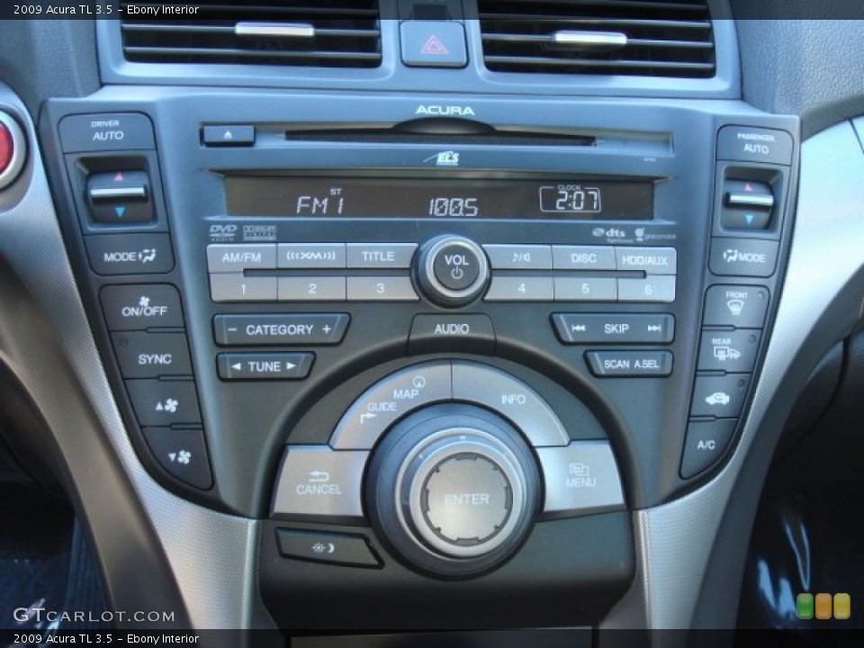 Ebony Interior Controls for the 2009 Acura TL 3.5 #59827493
