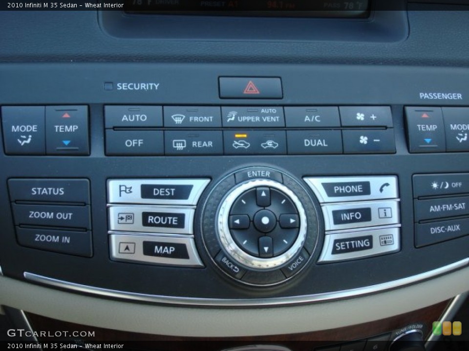 Wheat Interior Controls for the 2010 Infiniti M 35 Sedan #59827948
