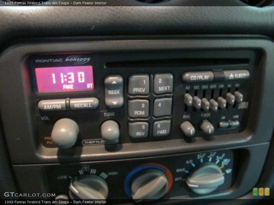 Dark Pewter Interior Controls for the 1999 Pontiac Firebird Trans Am Coupe #59828685