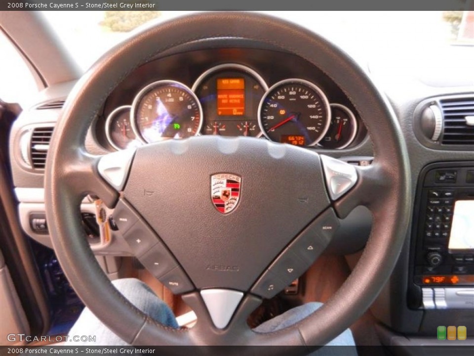 Stone/Steel Grey Interior Steering Wheel for the 2008 Porsche Cayenne S #59830509